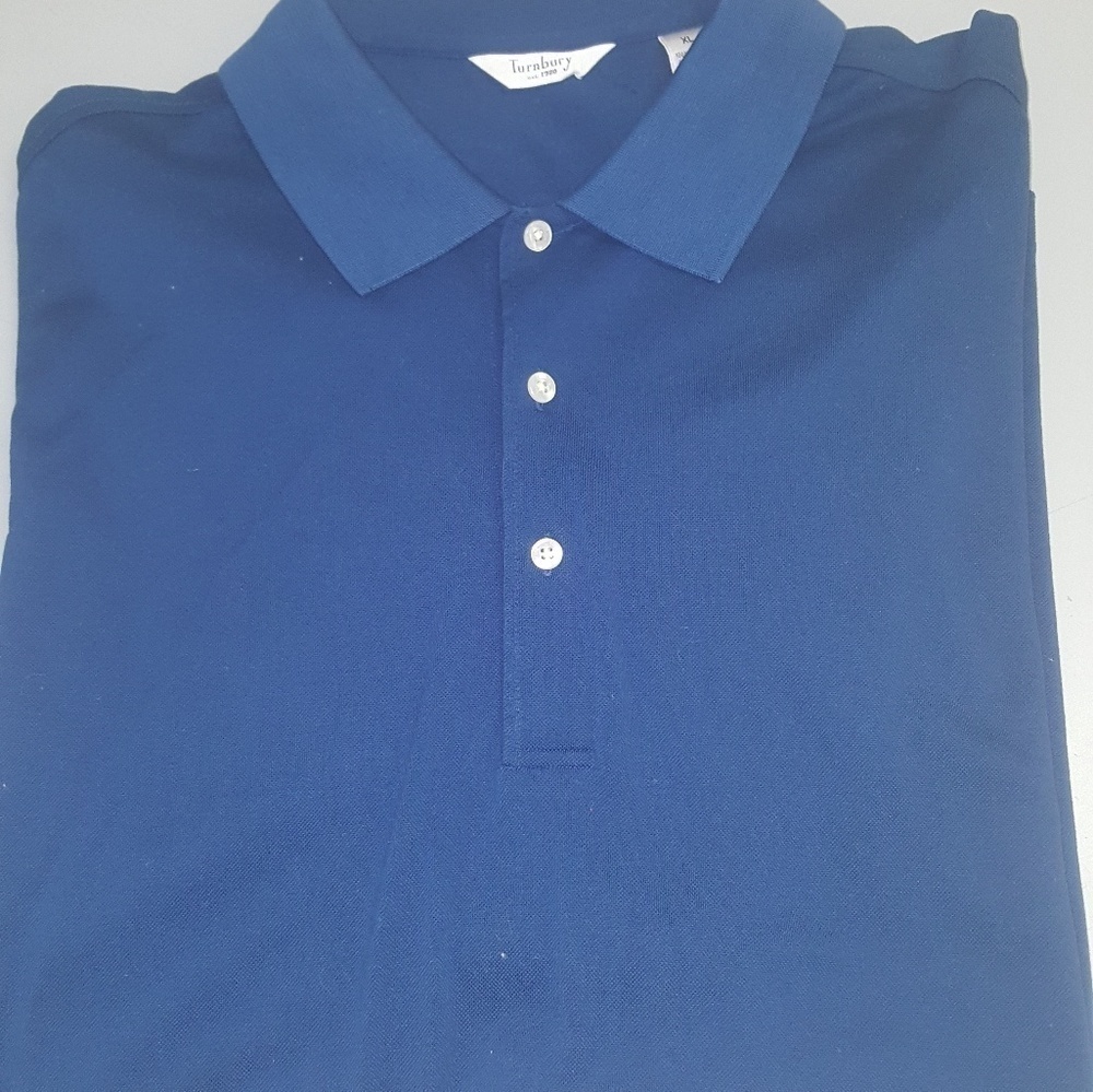 Turnbury Teal Blue Polo Shirt Size Extra Large